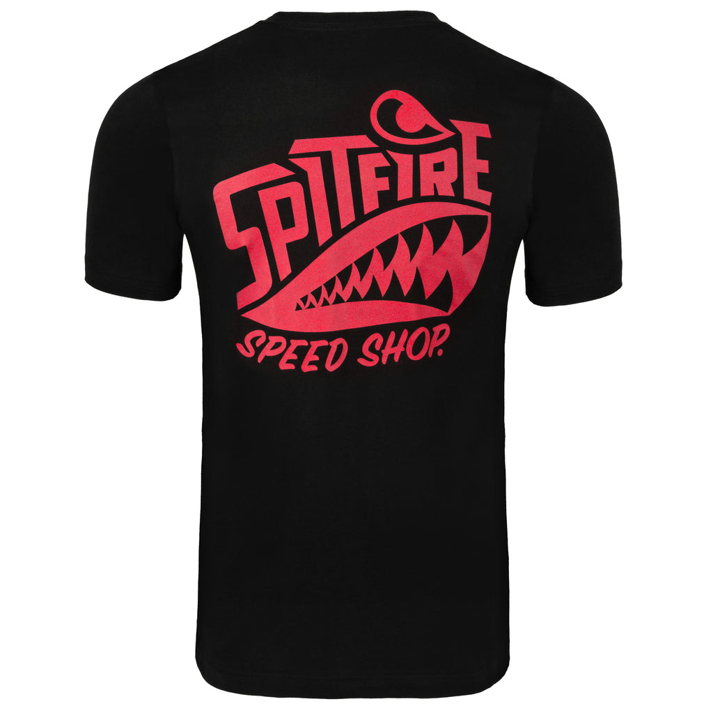 Spitfire Black T-Shirt With Red Logo