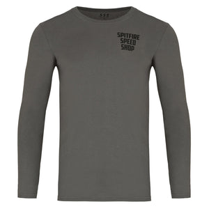 Spitfire Long Sleeve Grey T-Shirt With Black Logo