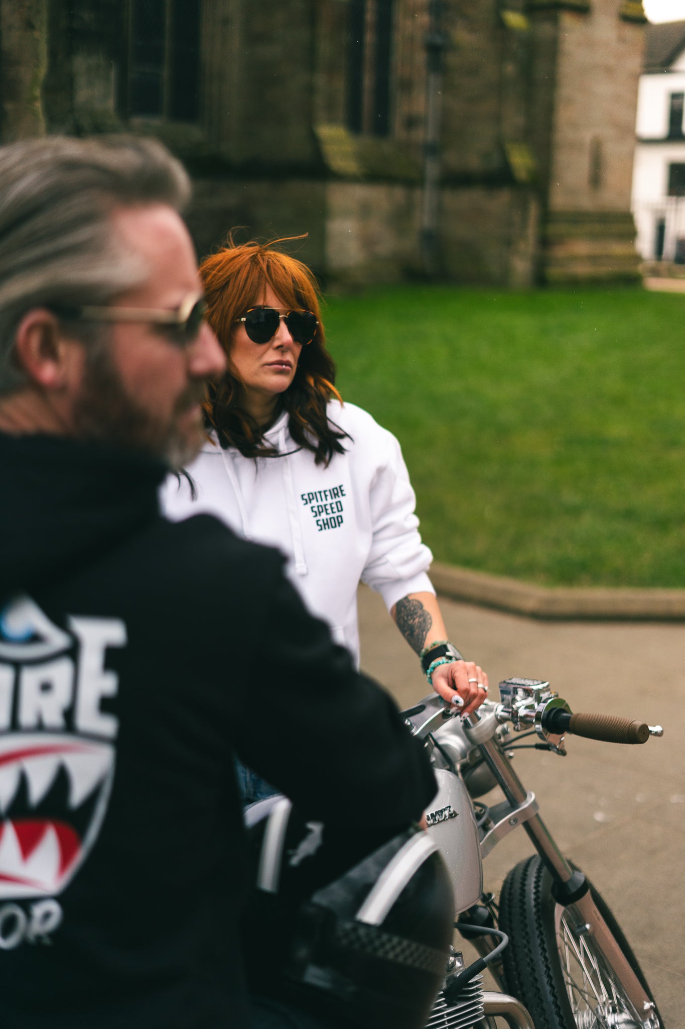 Spitfire White Hoodie With Full Colour Logo