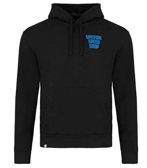 Spitfire Original Kids Black Hoodie With Blue Logos