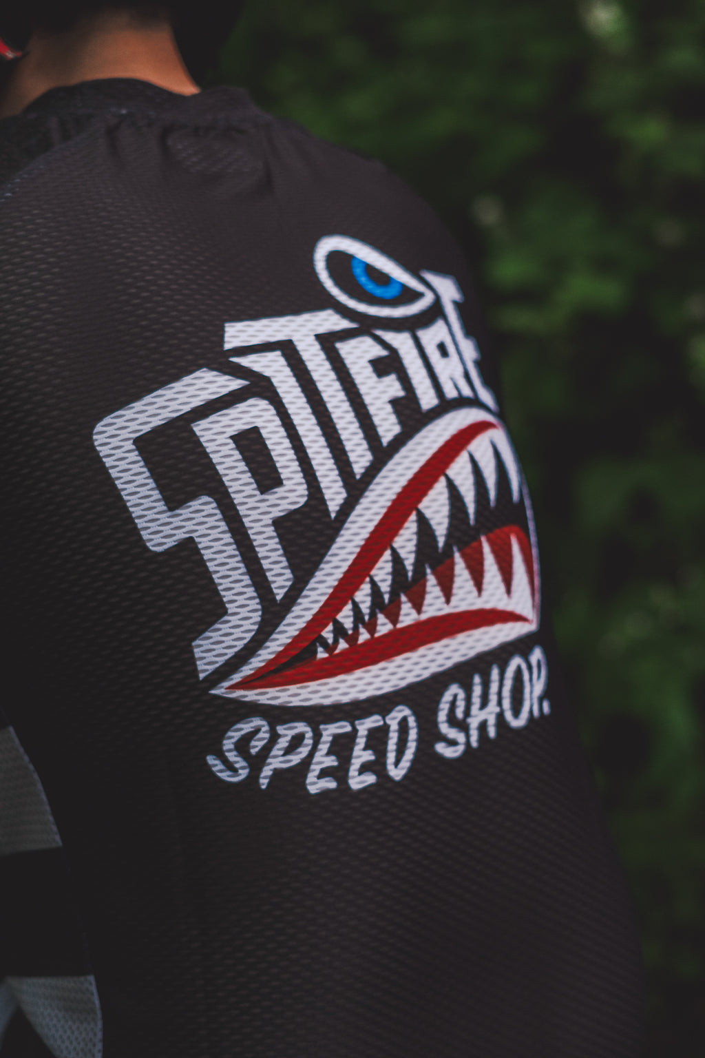 Spitfire Black MTB Jersey Full Colour Logo