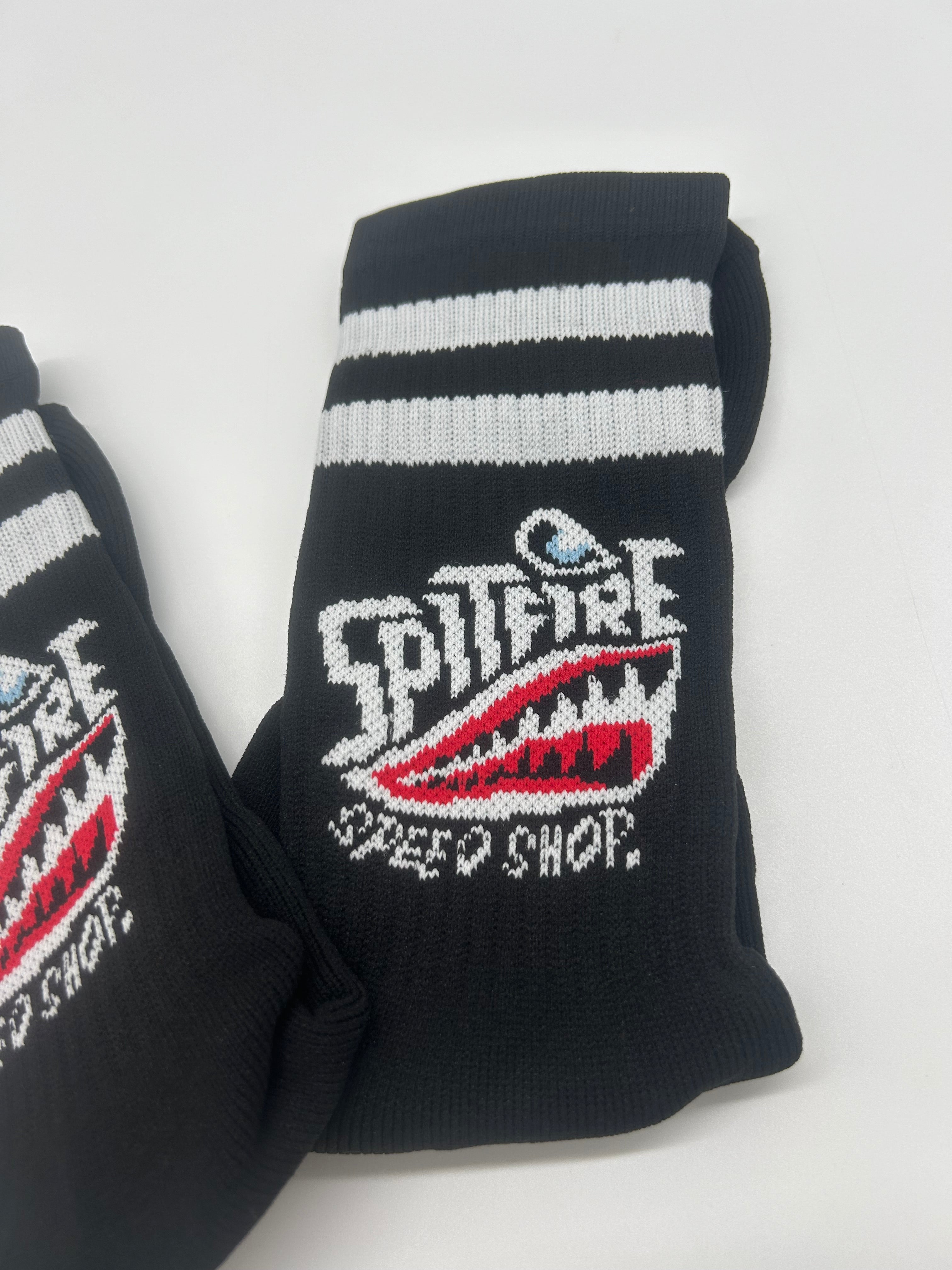 Original Spitfire Speed Shop Black Crew Socks