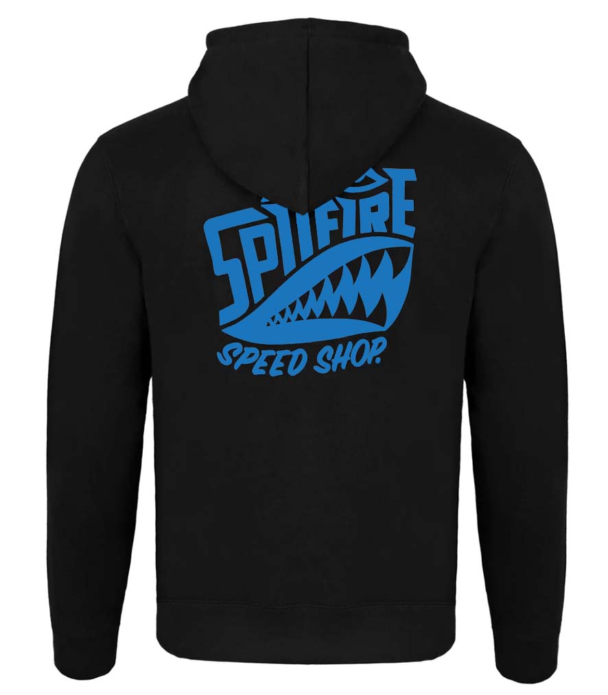 Spitfire Original Kids Black Hoodie With Blue Logos