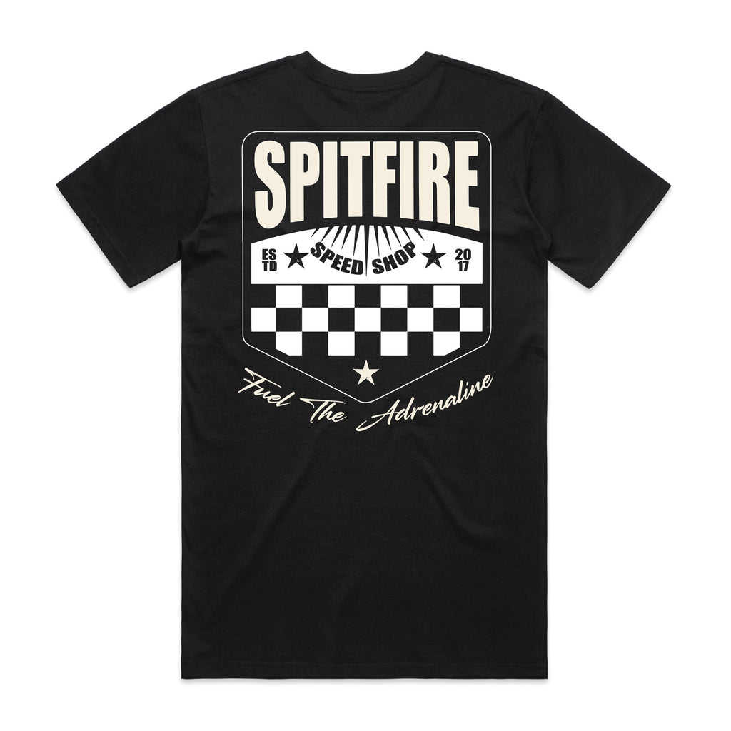Spitfire Fuel The Adrenaline Race Black T-Shirt