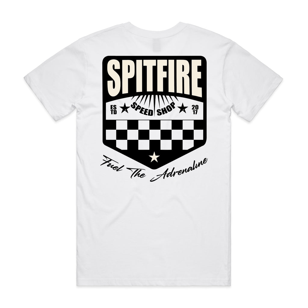 Spitfire Fuel The Adrenaline Race White T-Shirt