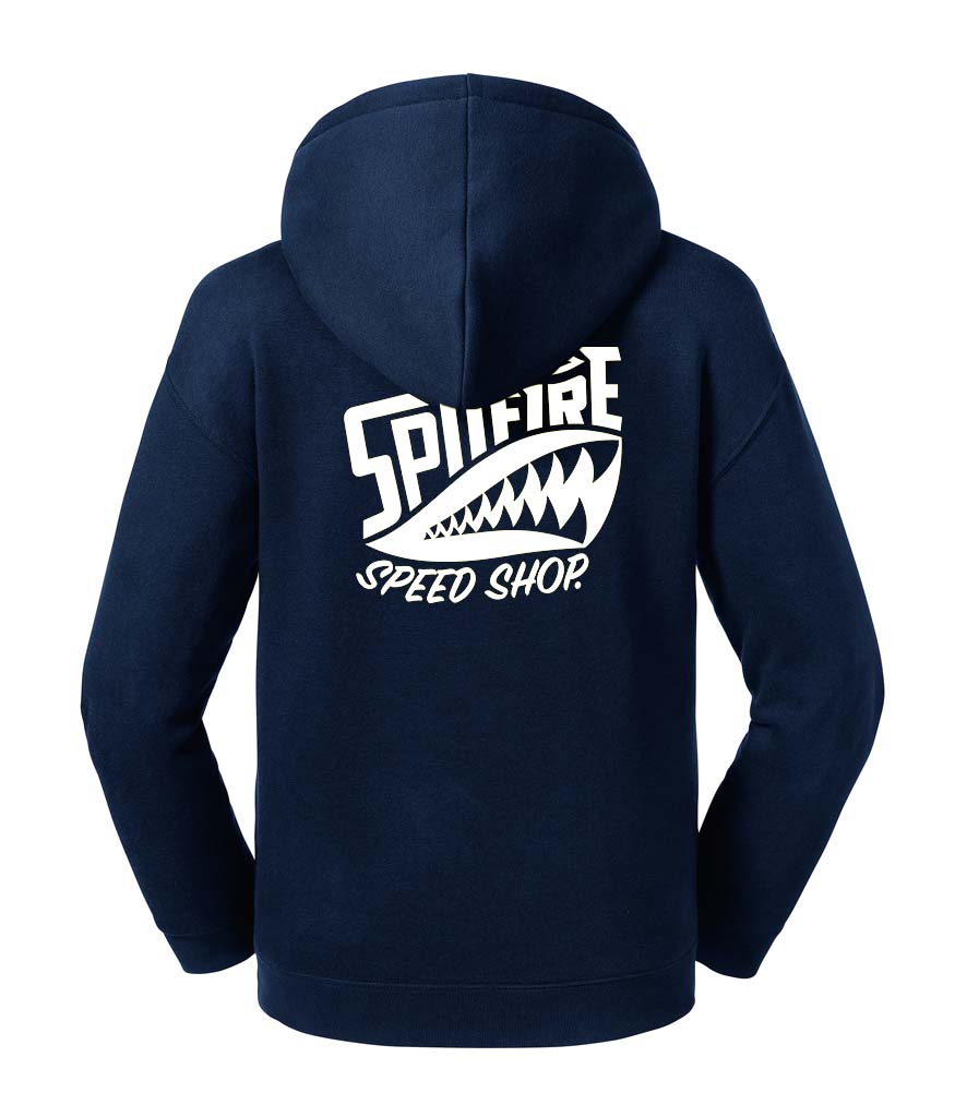 Spitfire Original Kids Navy Blue Hoodie With White Logos