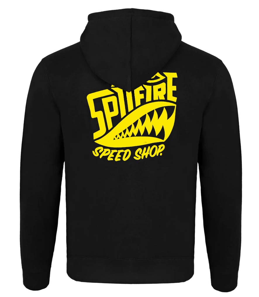 Spitfire Original Kids Black Hoodie With Yellow Logos