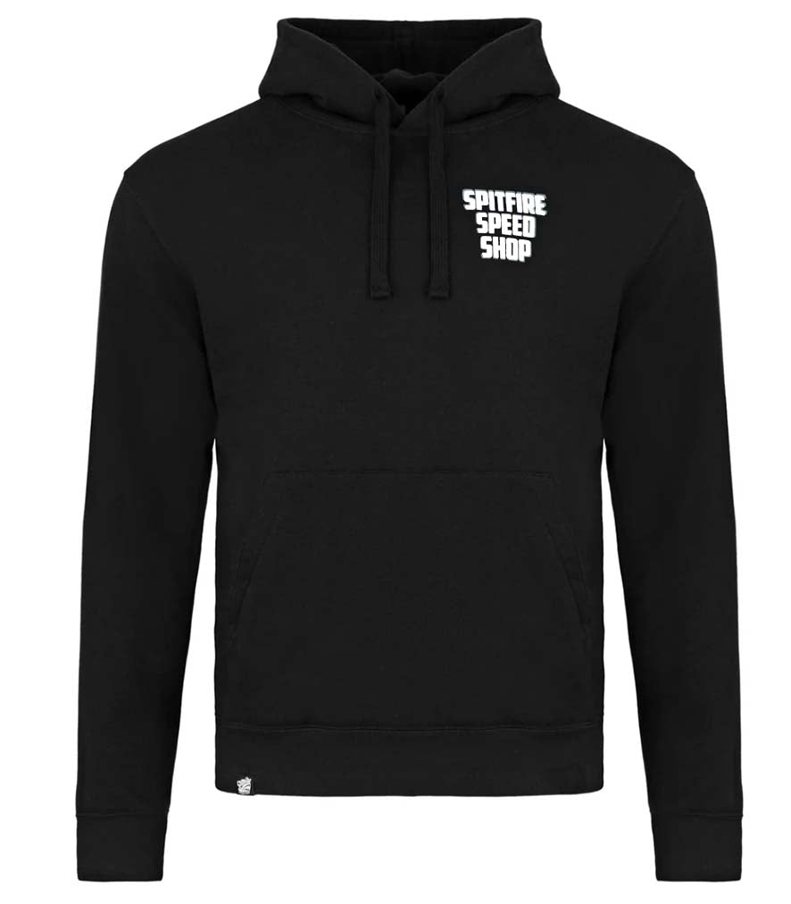 Spitfire Original Kids Black Hoodie With White Logos