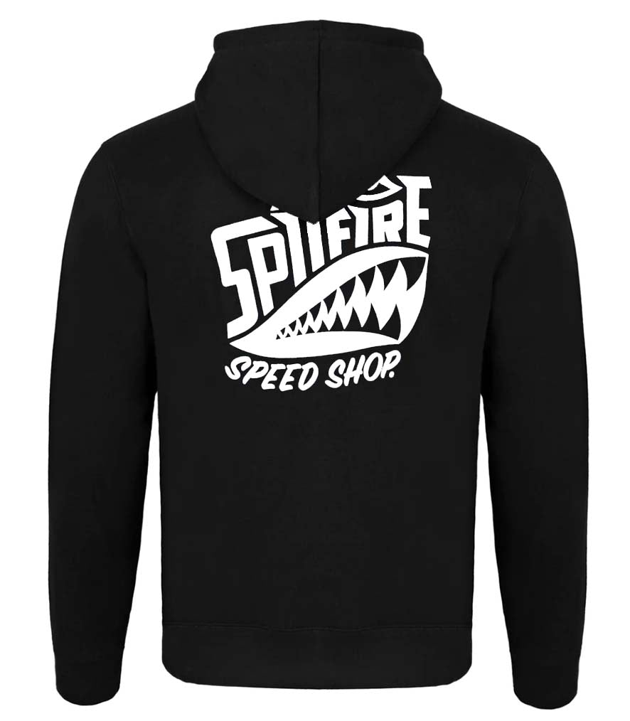 Spitfire Original Kids Black Hoodie With White Logos