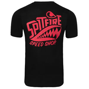 Spitfire Original Kids T-Shirt Black With Burnt Red Logo