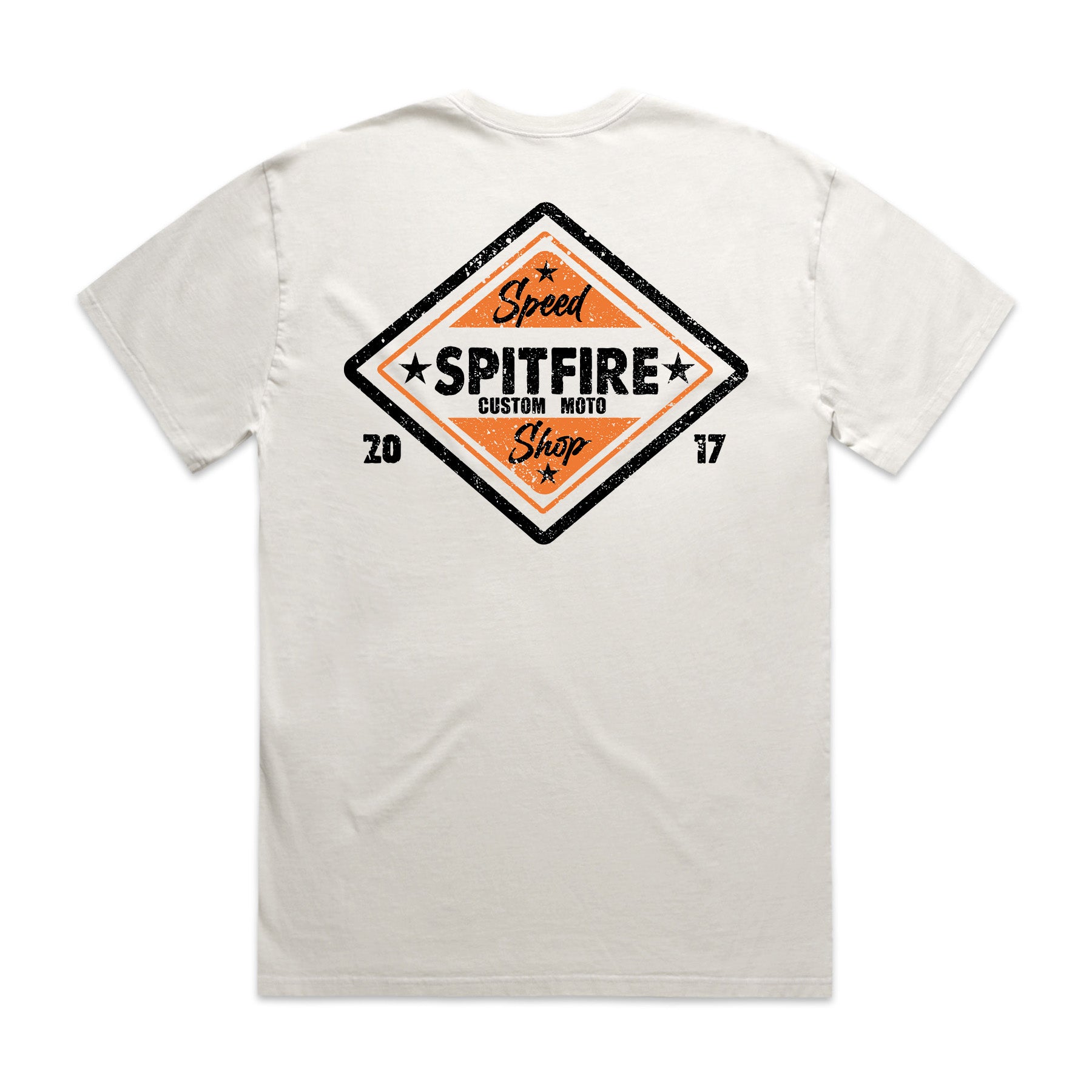 Custom Moto Burnt Orange - Faded Bone T-Shirt