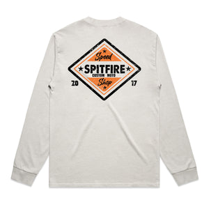 Custom Moto Faded Bone Long Sleeve T-Shirt