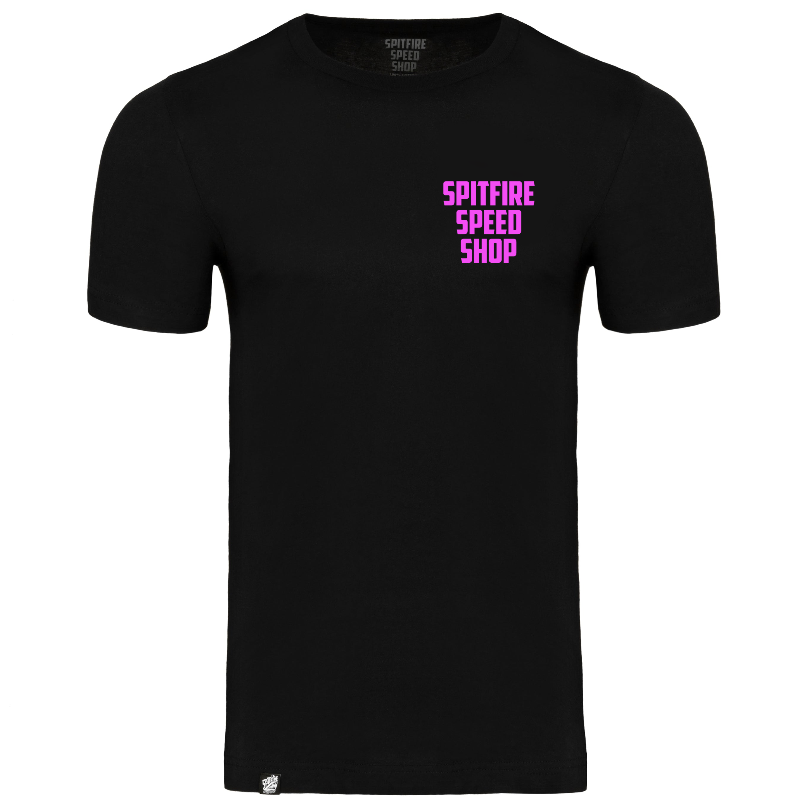 Spitfire Tee Black With Pink Logo