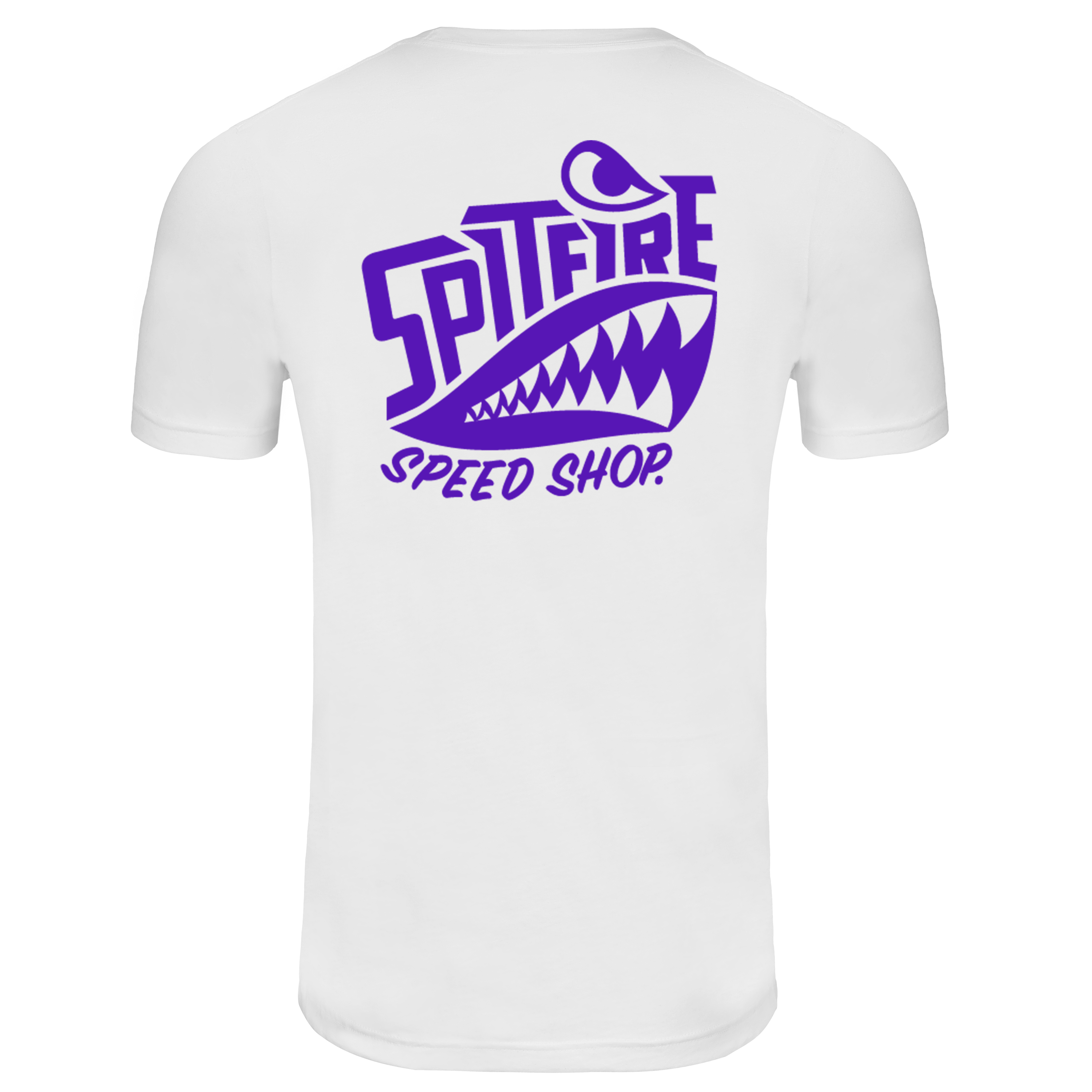Spitfire Tee White With Purple Logo