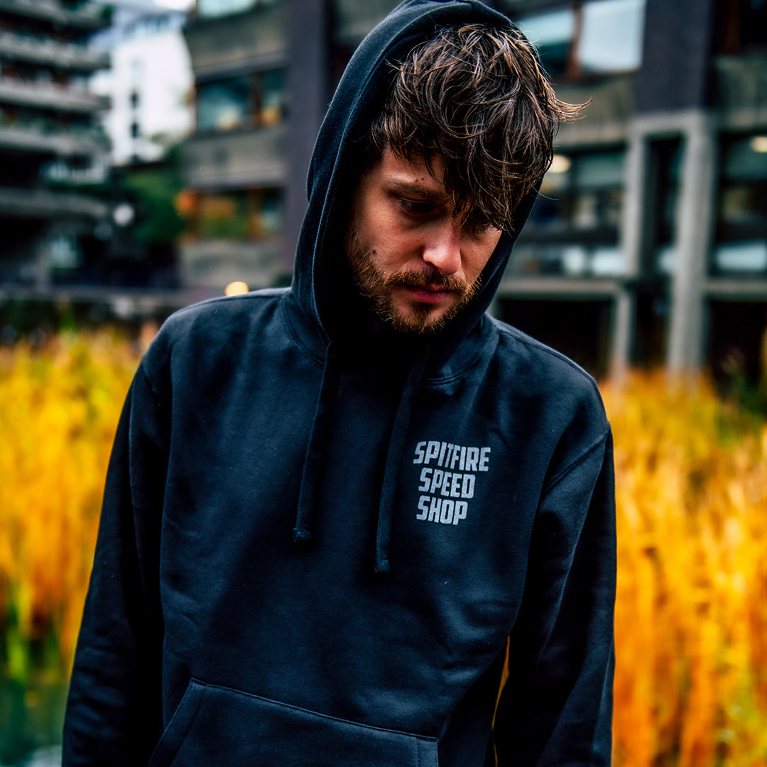 Spitfire Black Hoodie With Grey Logo