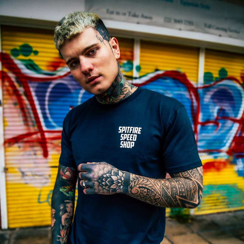 Spitfire Midnight Blue T-Shirt With White logo