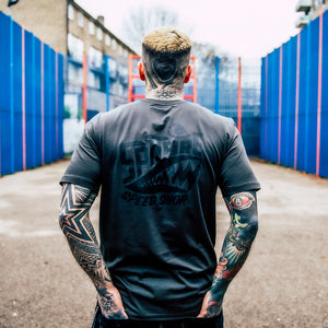 Spitfire Carbon Grey T-Shirt With Black Logo