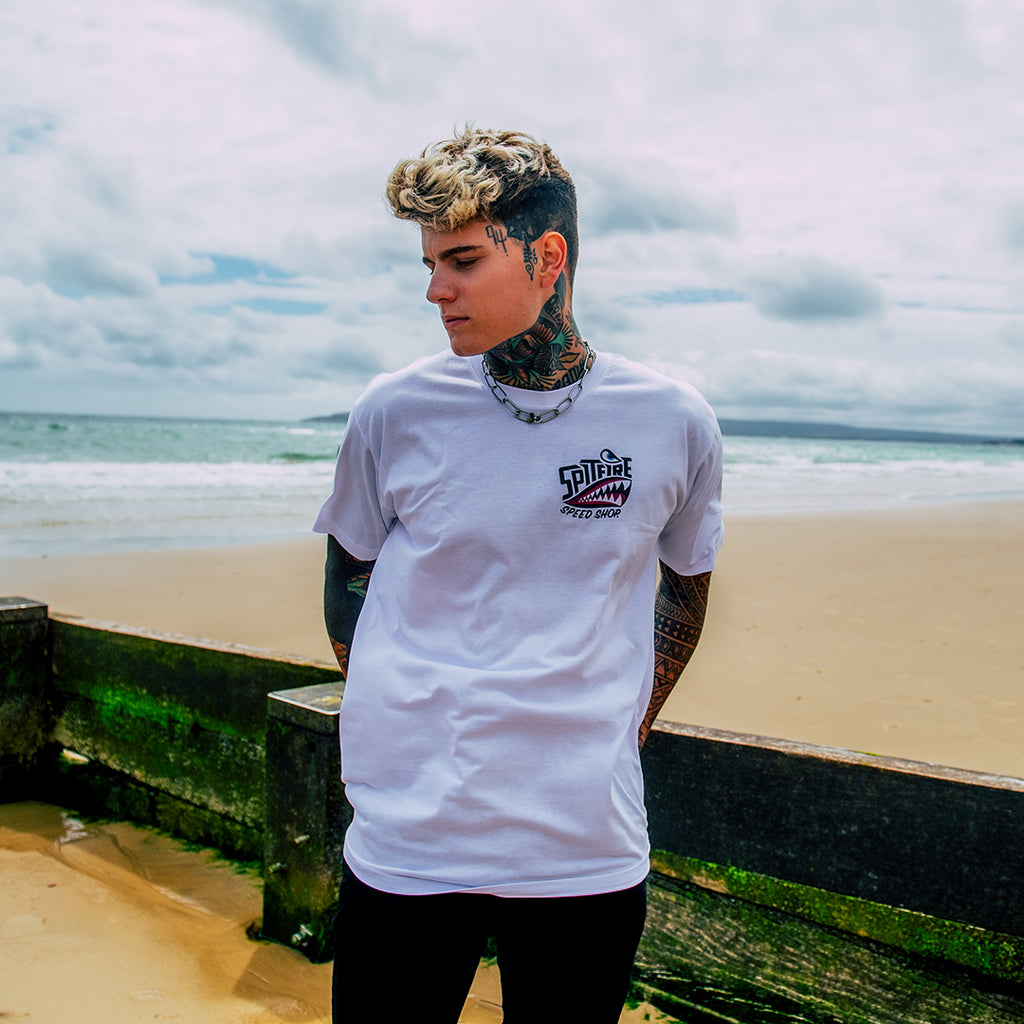Spitfire White T-Shirt With Spitfire Front Logo