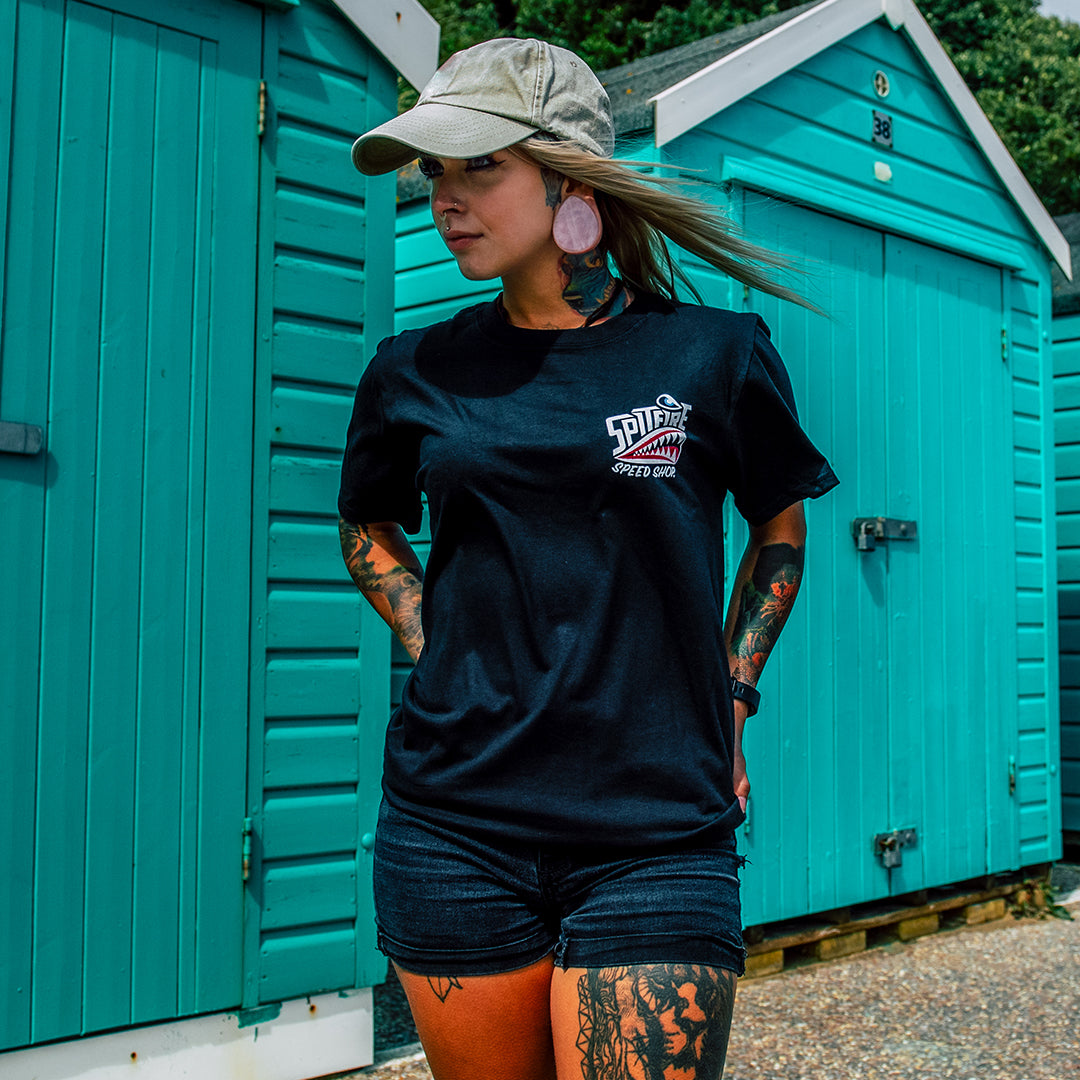 Spitfire Black T-Shirt With Spitfire Front Logo