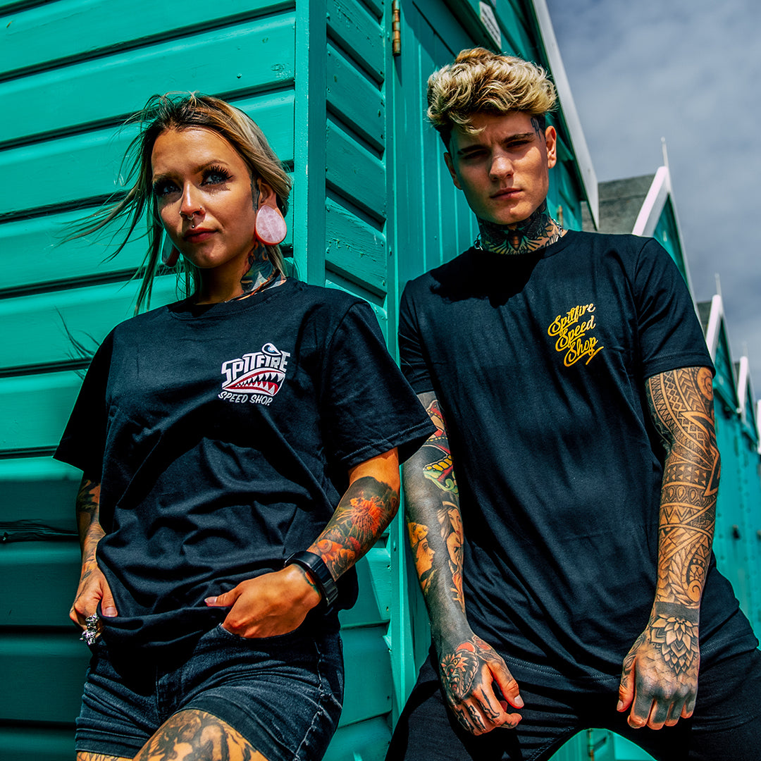Spitfire Black T-Shirt With Spitfire Front Logo