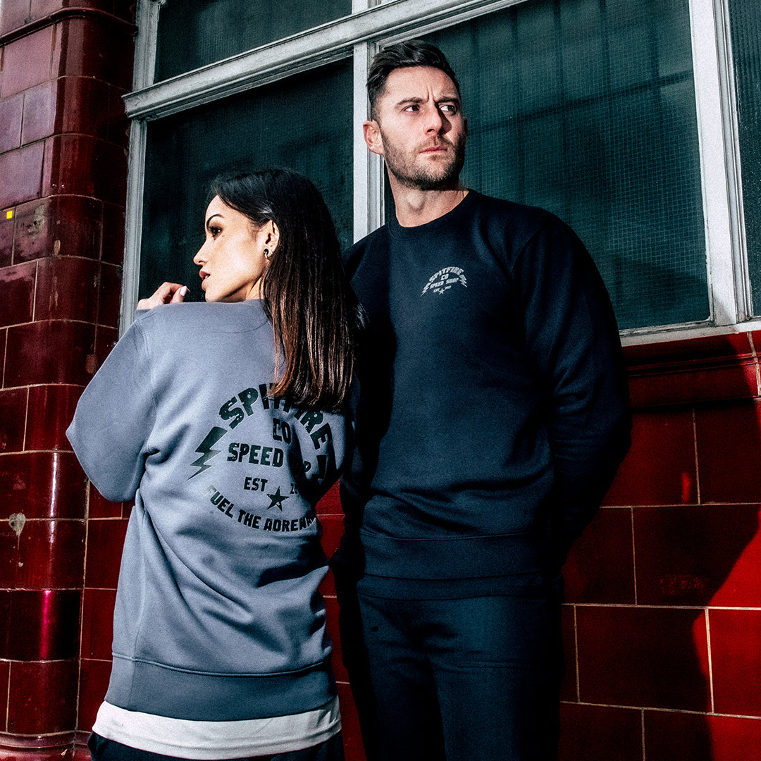 Fuel The Adrenaline EST Convoy Grey Sweatshirt Black Logo