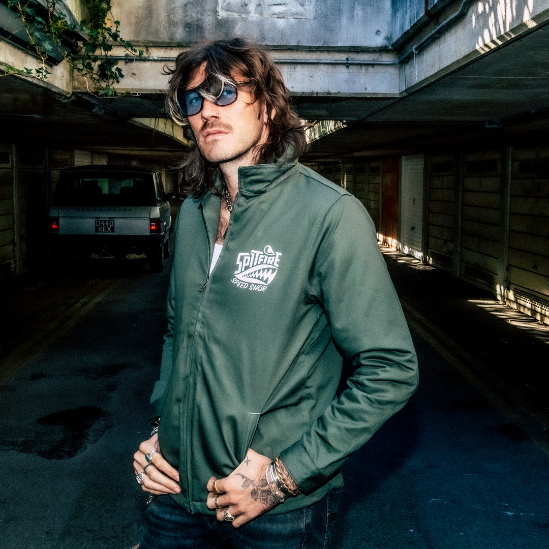 Spitfire Zipped Work Jacket With White Logo – Spitfire Speed Shop