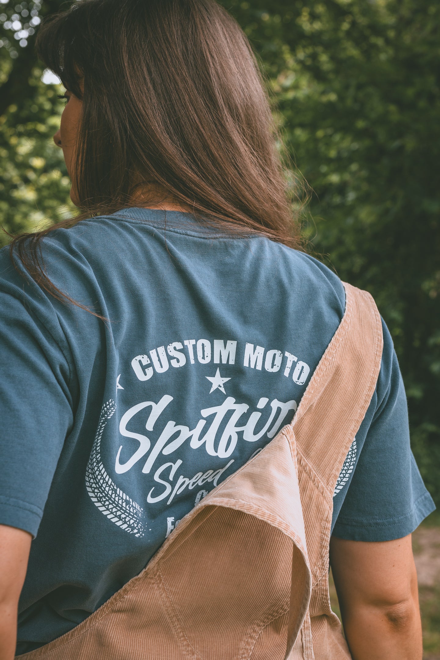 Custom Moto Faded Indigo T-Shirt