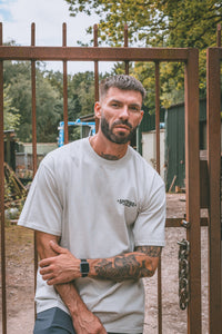 Custom Moto Burnt Orange - Faded Bone T-Shirt