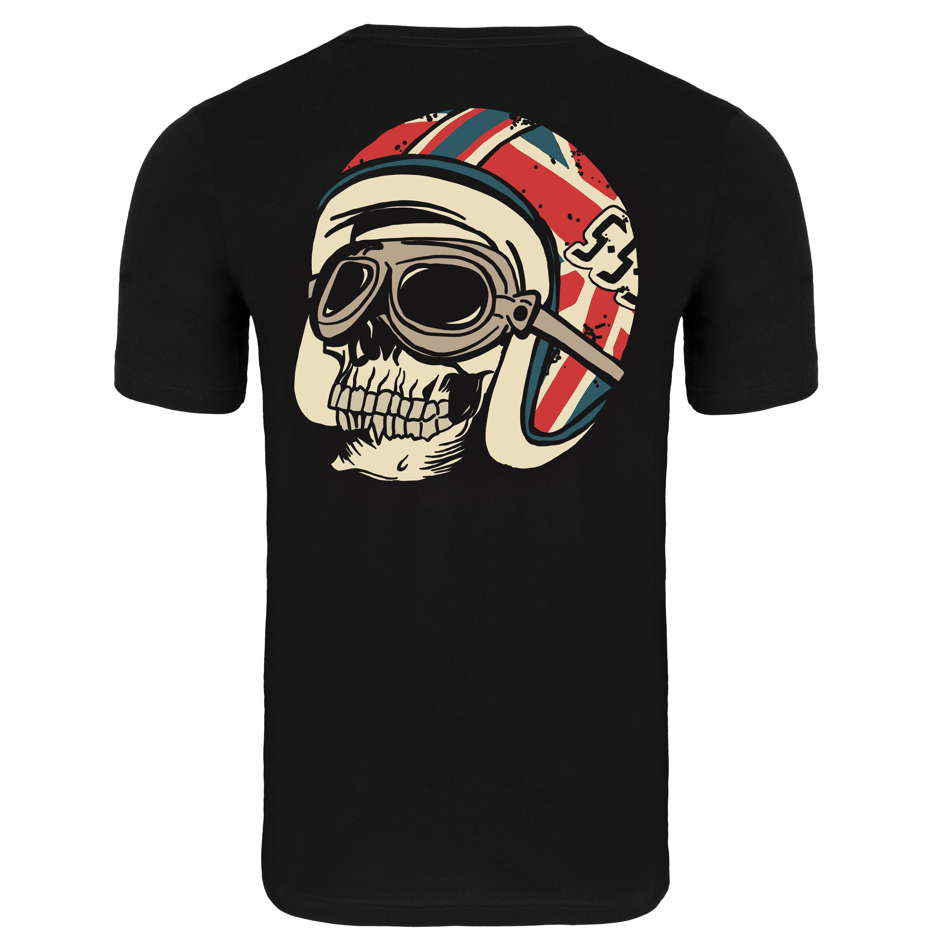 Spitfire Tee Black With Union Skull Helmet Logo