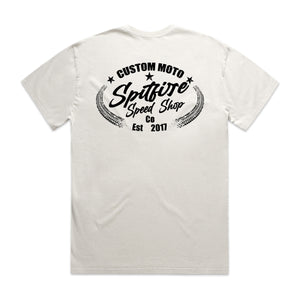 Custom Moto Faded Bone T-Shirt