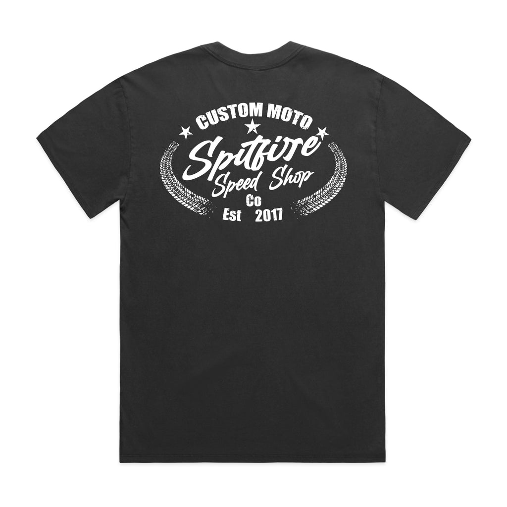 Spitfire Custom Moto Faded Coal T-Shirt