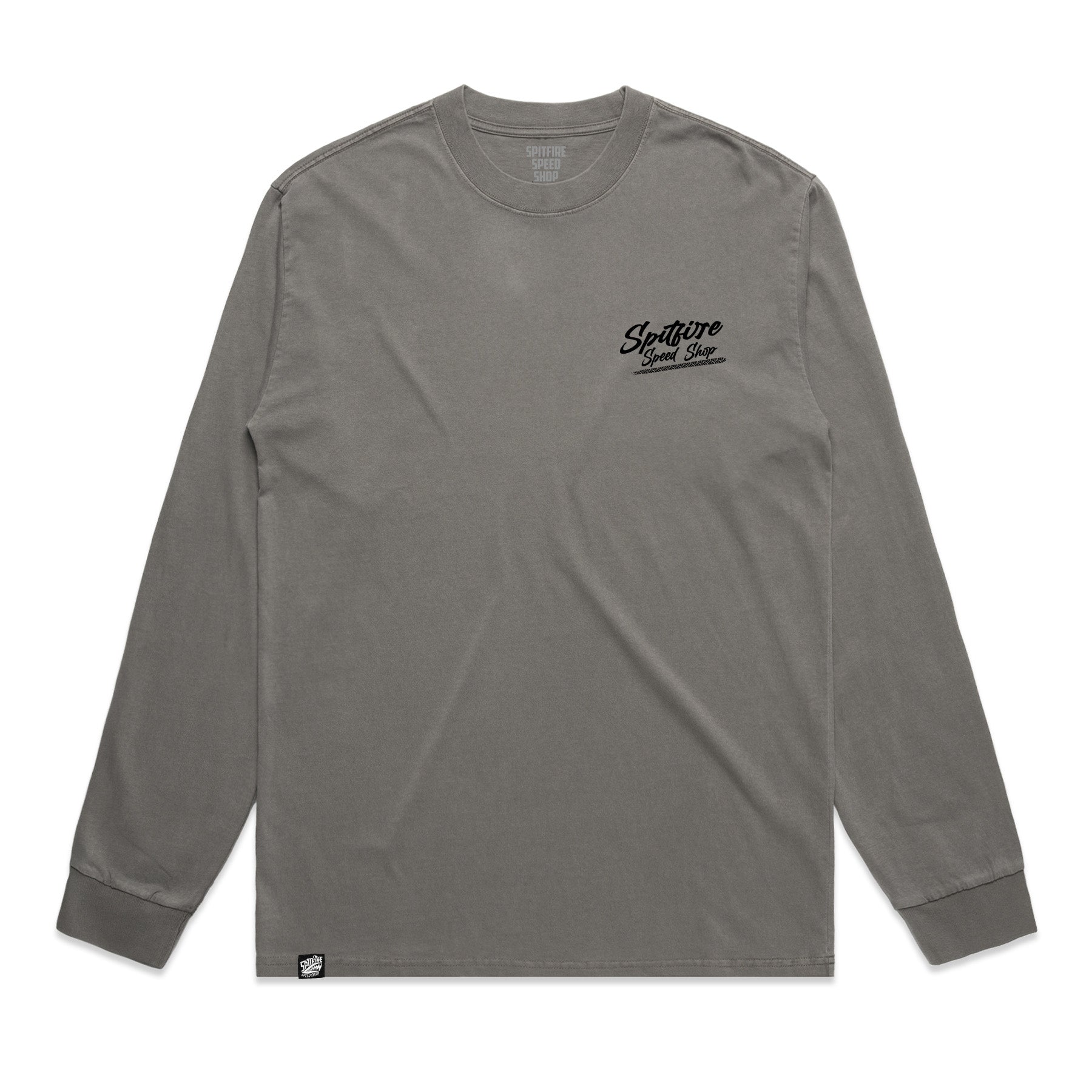 Custom Moto Faded Grey Long Sleeve T-Shirt