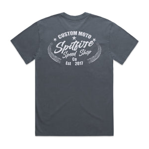 Custom Moto Faded Indigo T-Shirt