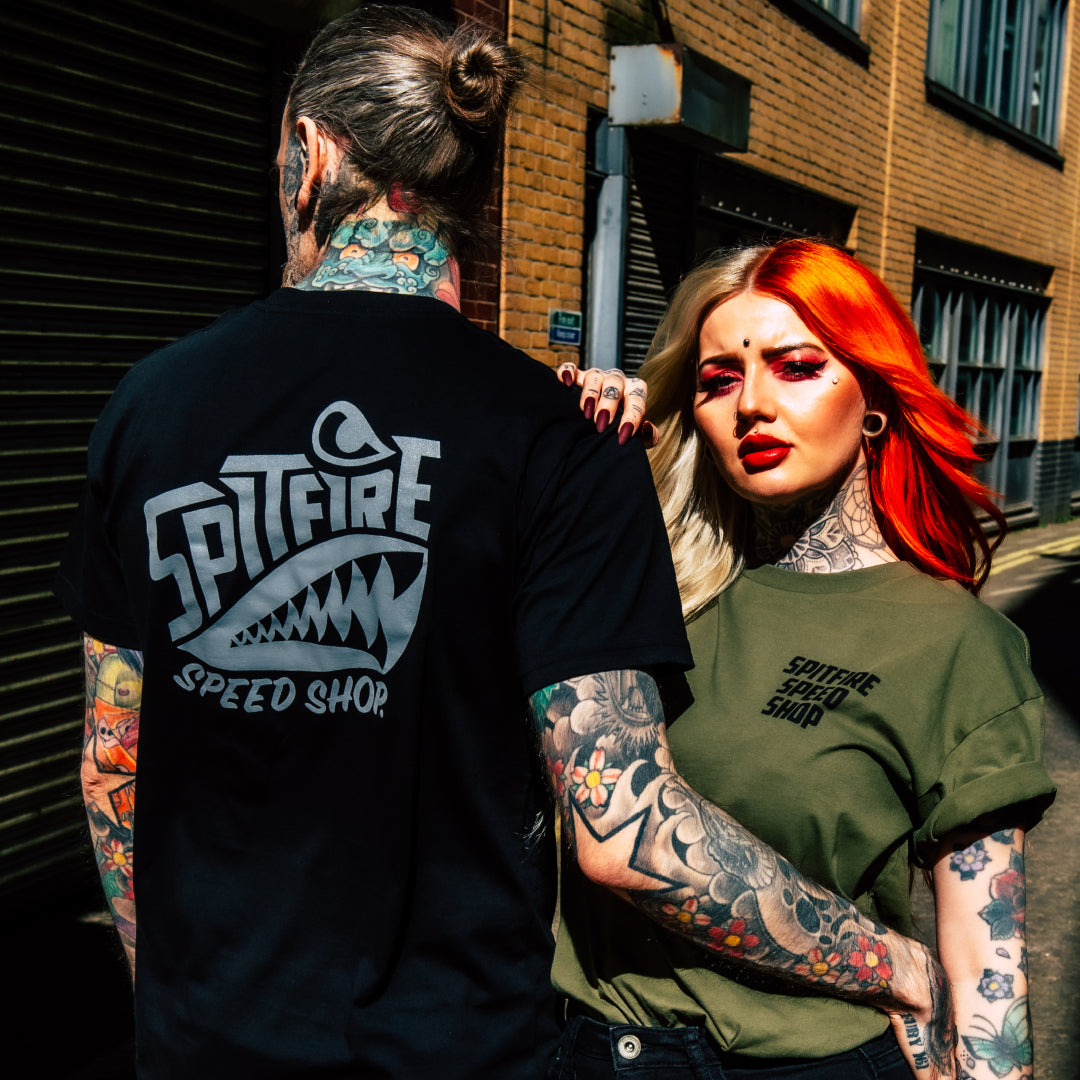 Spitfire Black T-Shirt With Grey Logo