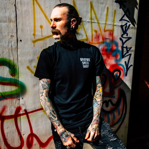 Spitfire Black T-Shirt With Grey Logo