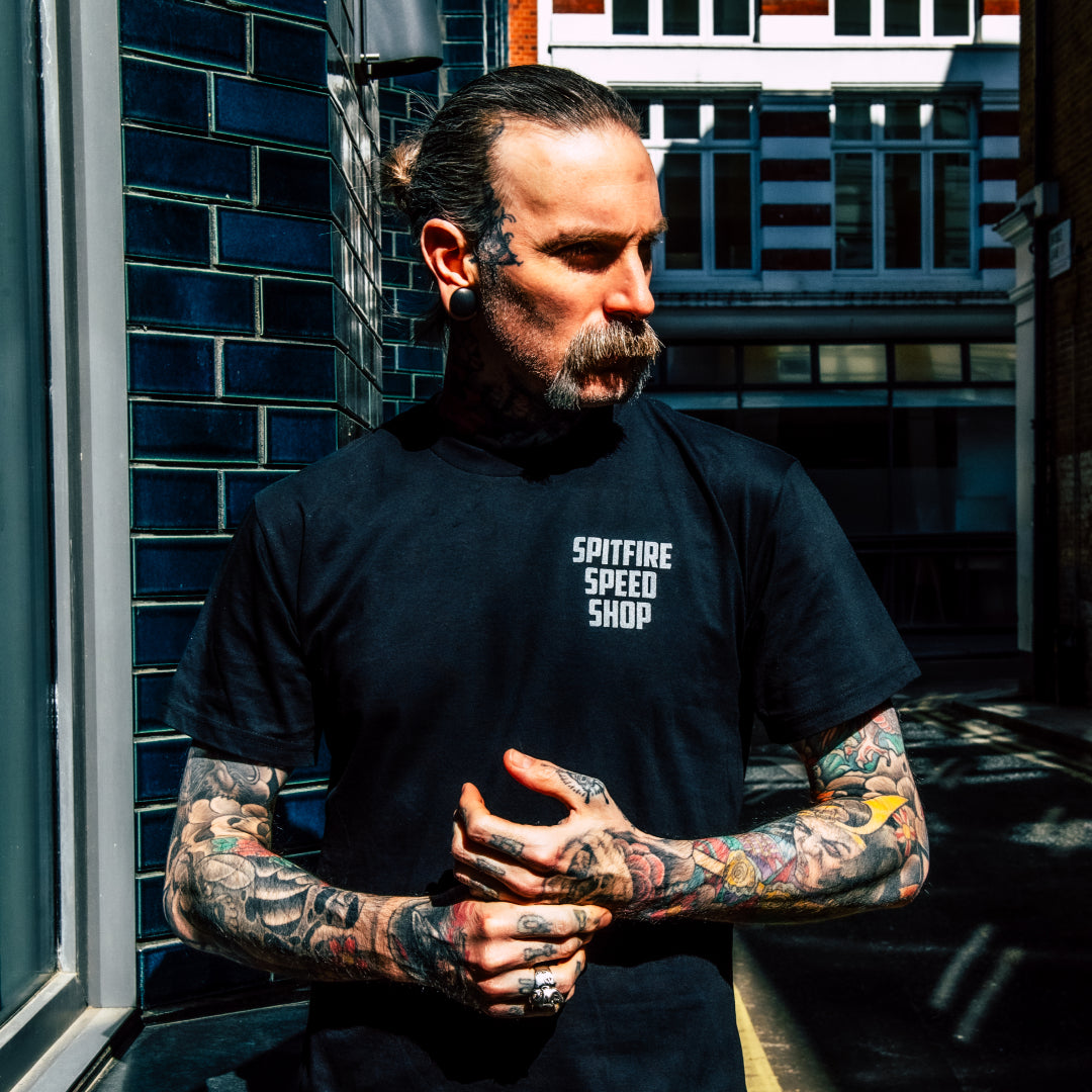 Spitfire Black T-Shirt With Grey Logo