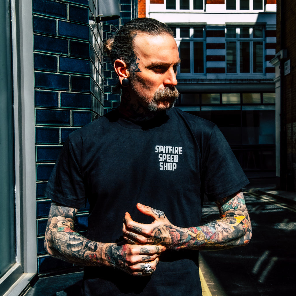 Spitfire Black T-Shirt With Grey Logo