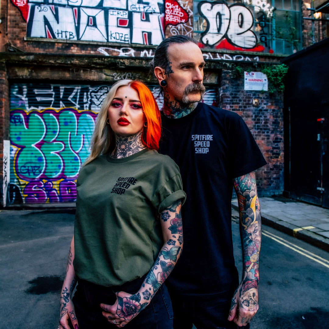 Spitfire Black T-Shirt With Grey Logo