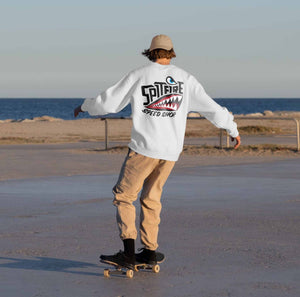 White Spitfire Sweatshirt With Full Colour Logo