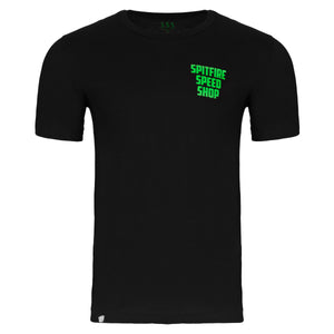 Spitfire Black T-Shirt With Green Logo