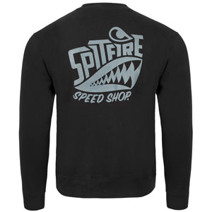 Spitfire Black Sweatshirt With Grey Logo