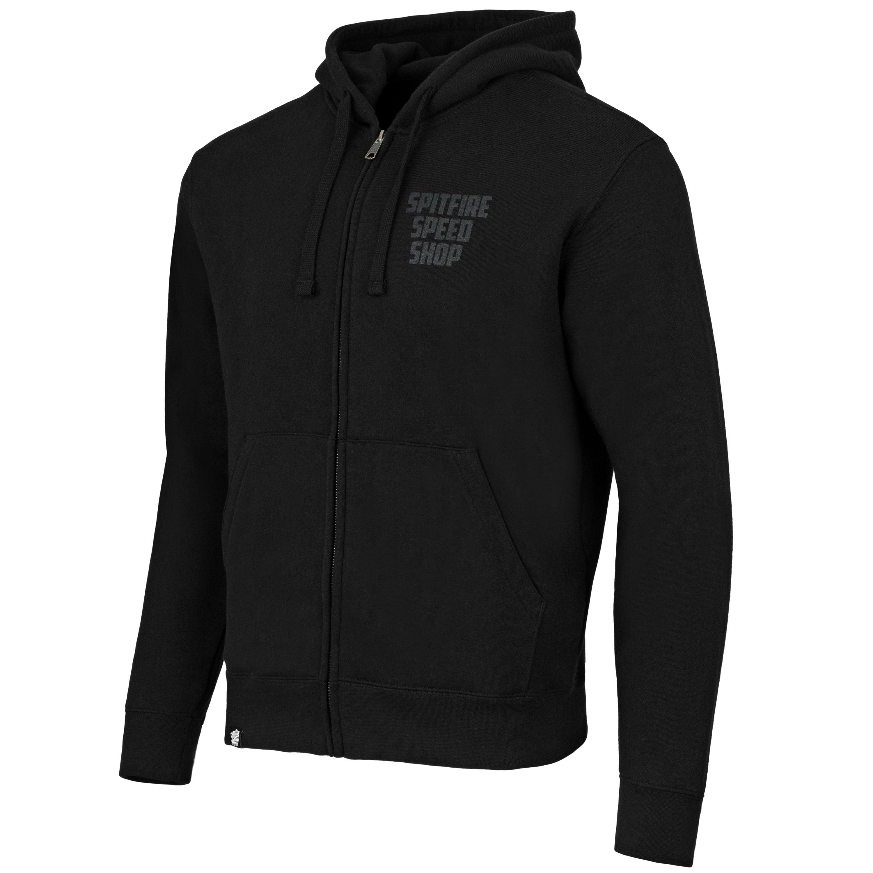 Spitfire Black Zipped Logo Hoodie