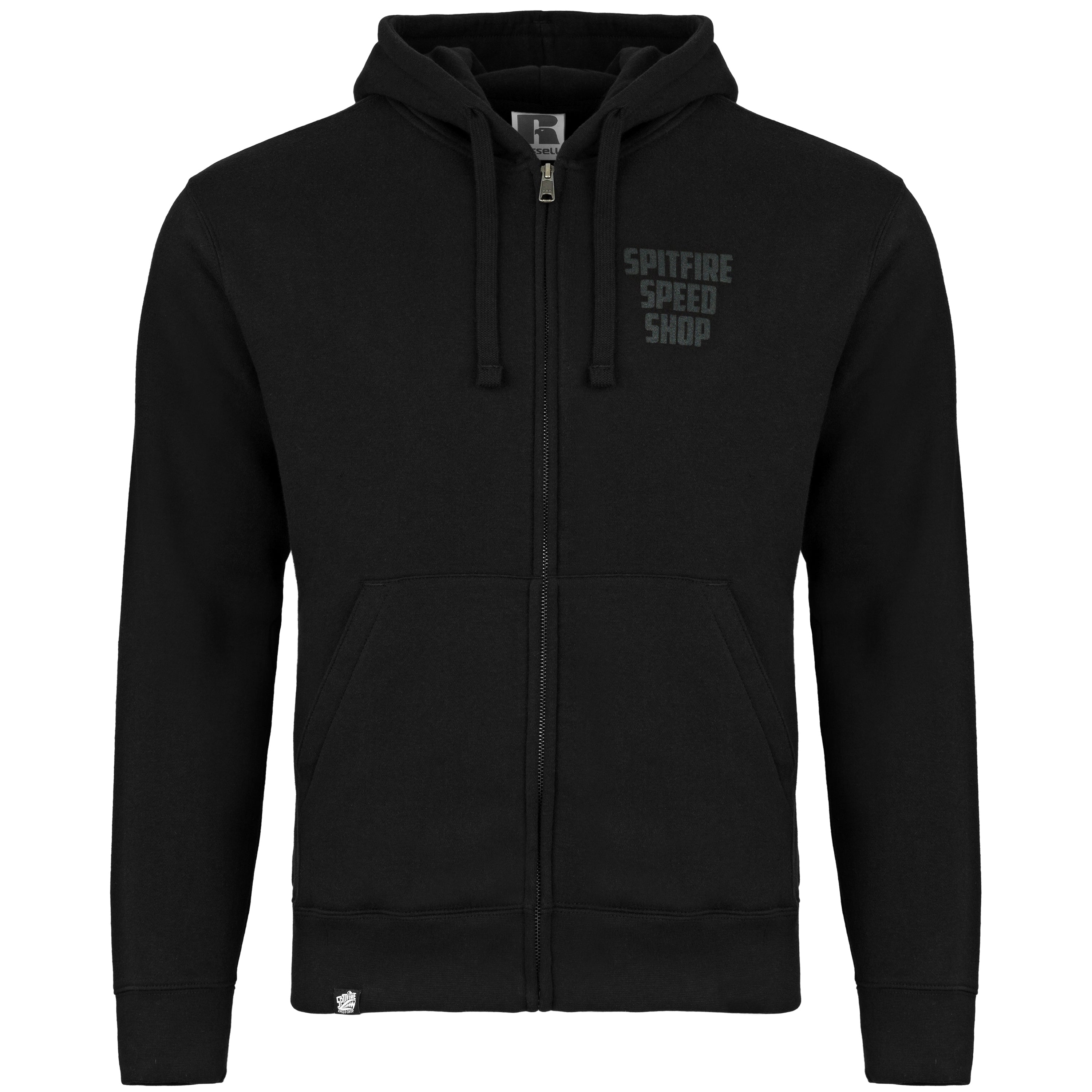 Spitfire Black Zipped Logo Hoodie