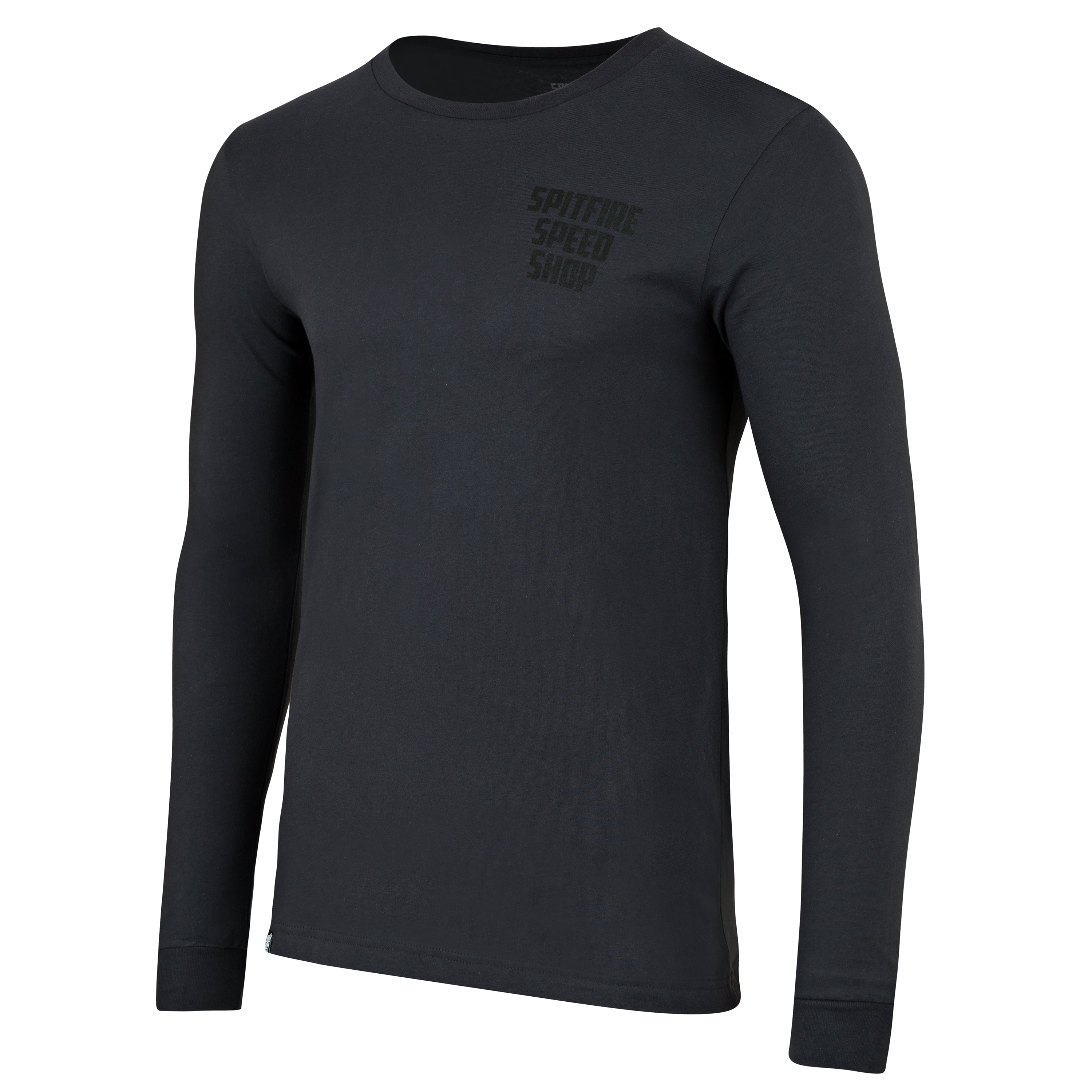 Spitfire Long Sleeve Stealth Grey T-Shirt With Black Logo
