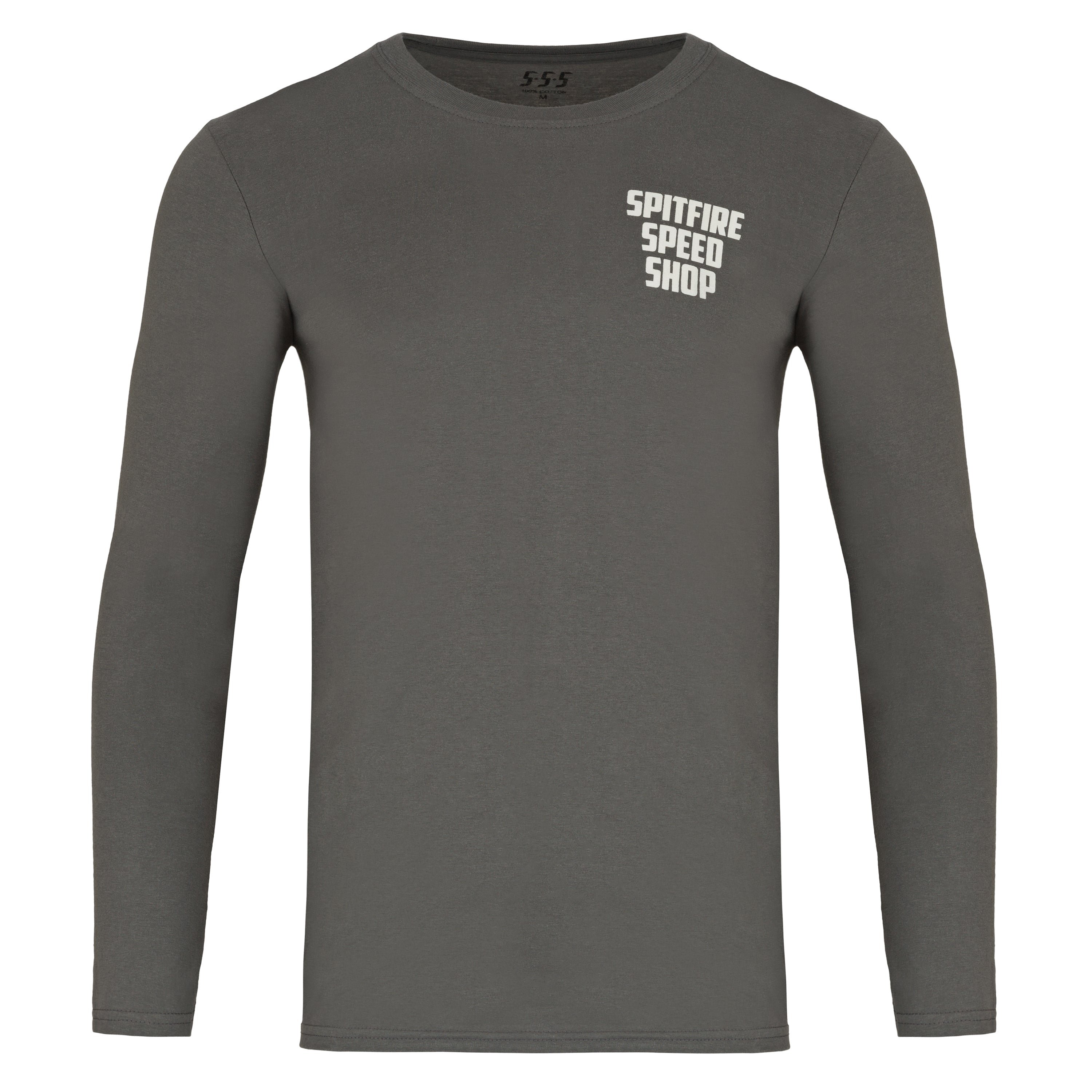 Spitfire Long Sleeve Grey T-Shirt With White Logo