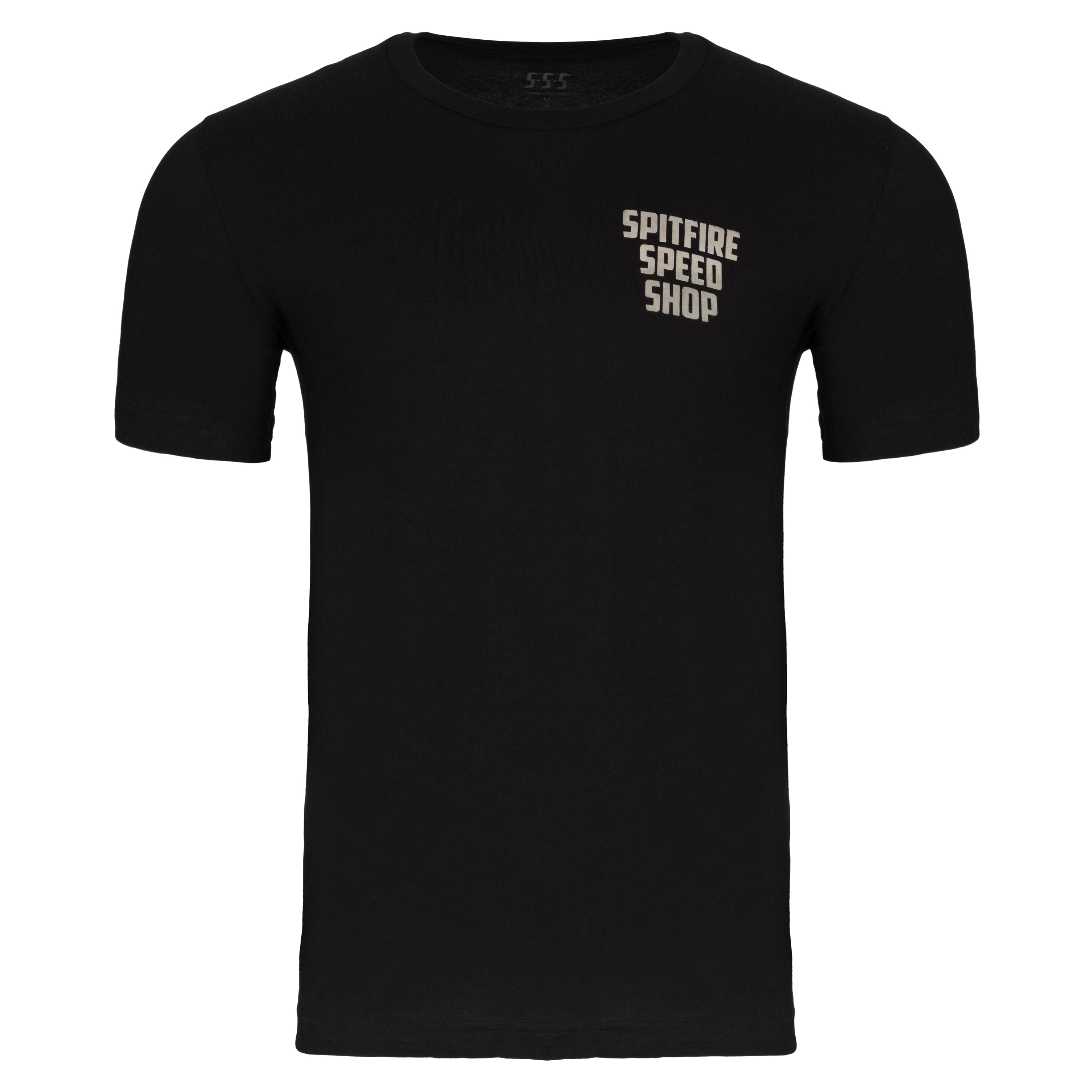 Spitfire Black T-Shirt With White Logo