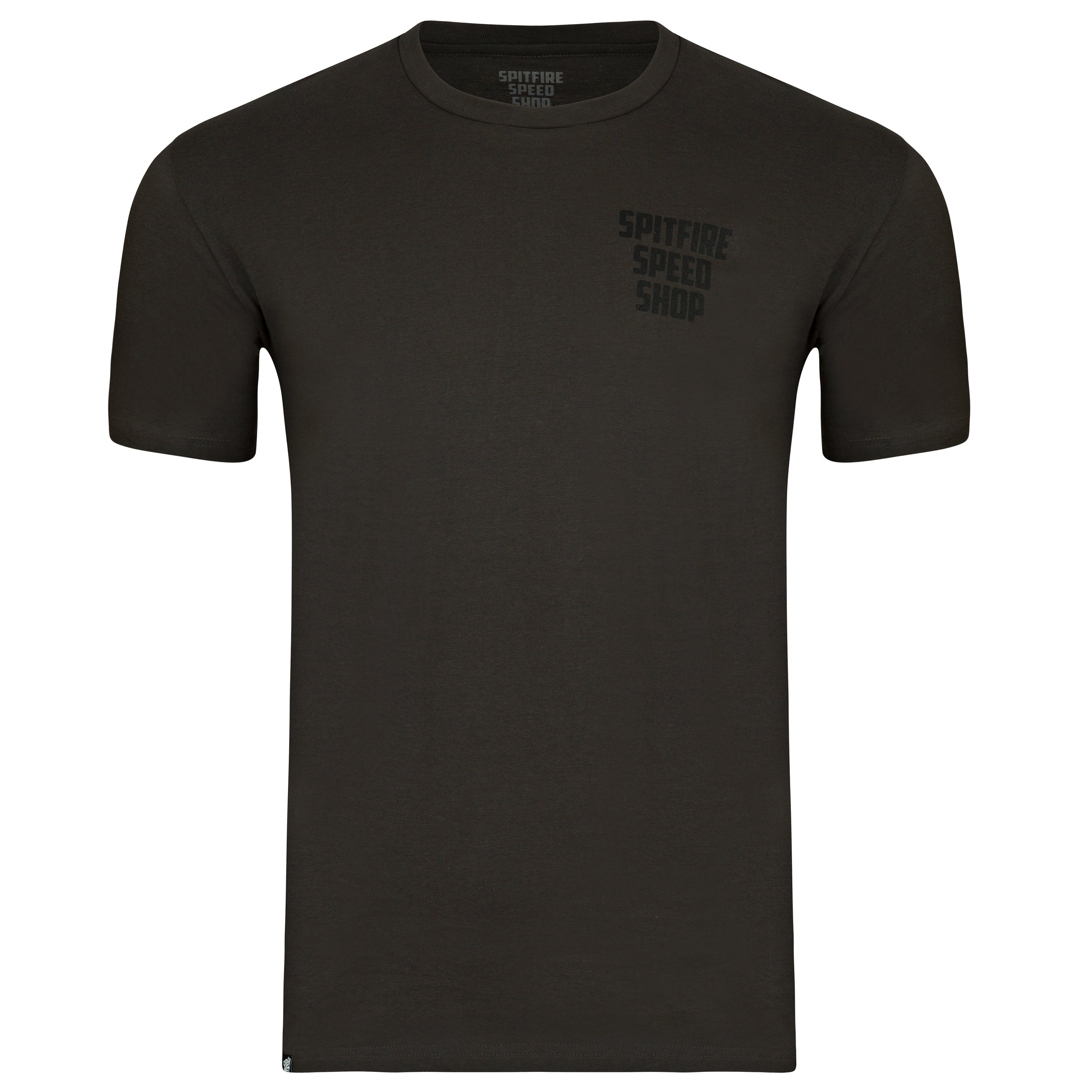 Spitfire Carbon Grey T-Shirt With Black Logo