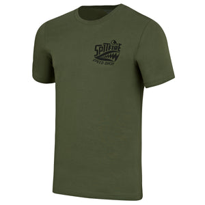 Spitfire Khaki Green T-Shirt With Spitfire Front Logo