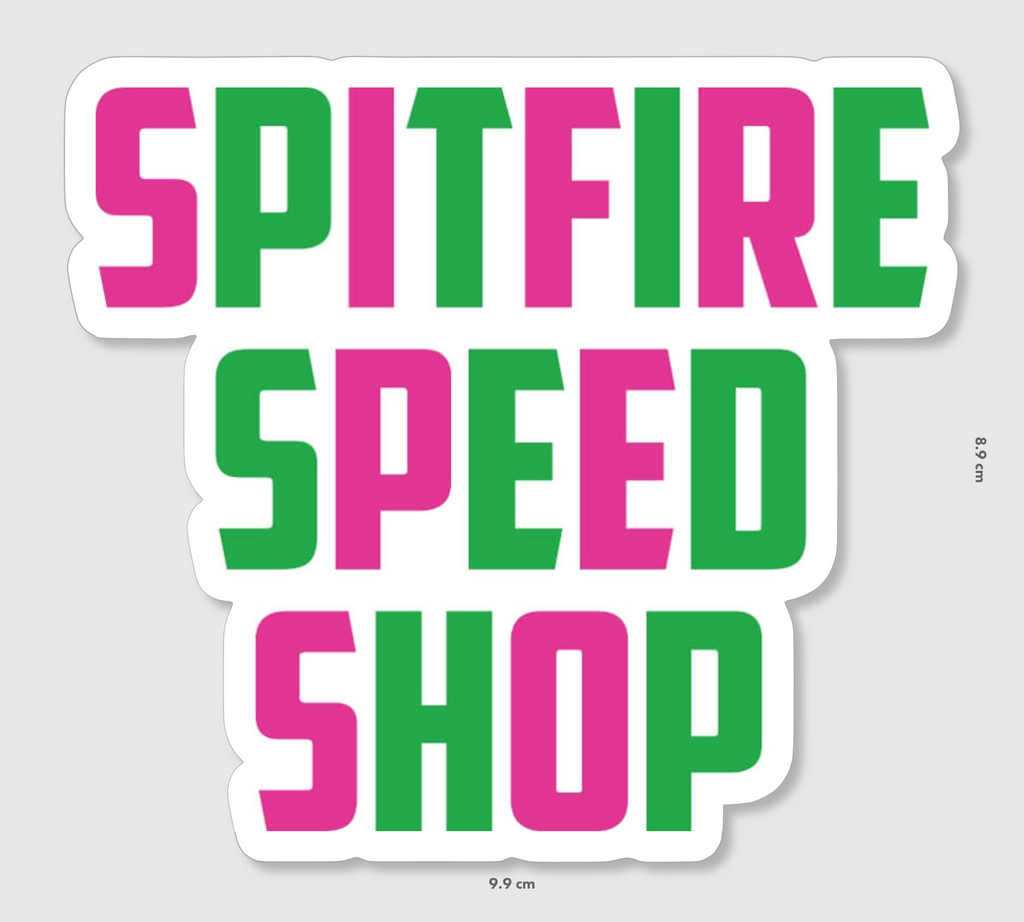 Spitfire Colour Text Sticker Large