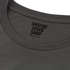 Spitfire Carbon Grey T-Shirt With White Logo